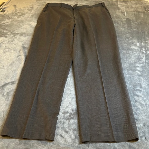 Kirkland Signature Dress Pants Made in Italy Gray/Black Houndstooth Mens 38x30" - Picture 1 of 13